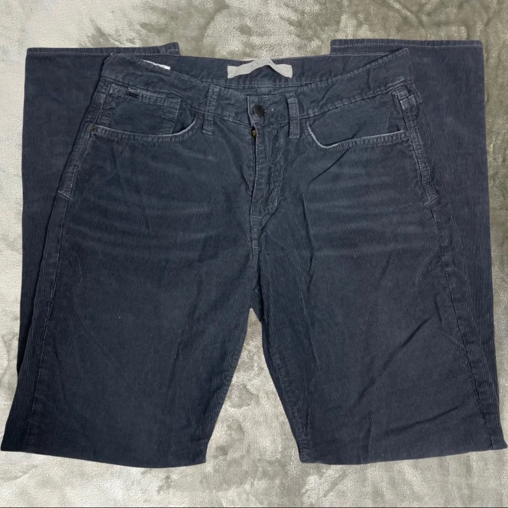 Joe's Jeans Classic Fit Corduroy Distressed Black Pants Size 32x30